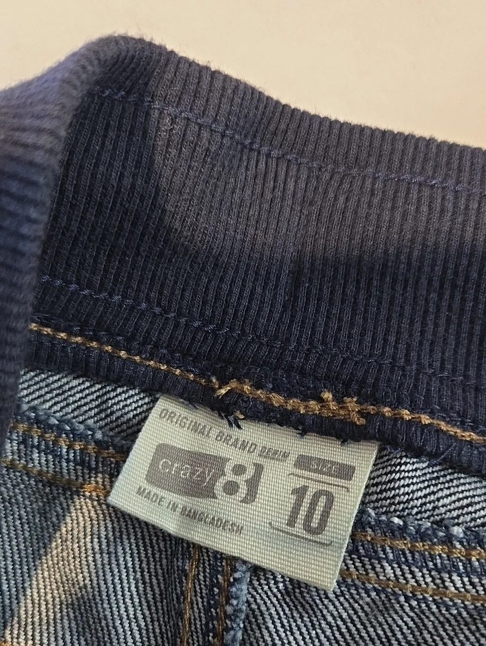 Crazy 8 Dark Wash Straight Leg Jeans with Knit Waistband